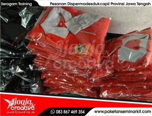 Konveksi Seragam Training Pesanan Dispermadesdukcapil Semarang Provinsi Jawa Tengah
