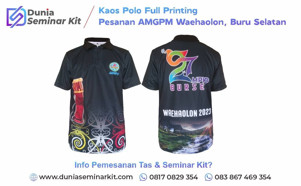 Konveksi Kaos Polo Printing Pesanan AMGPM Waehaolon Buru Selatan