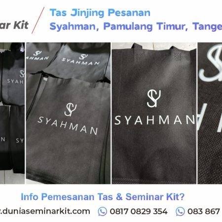 Tas Seminar Jinjing Pesanan Syahman Pamulang Tangerang Selatan