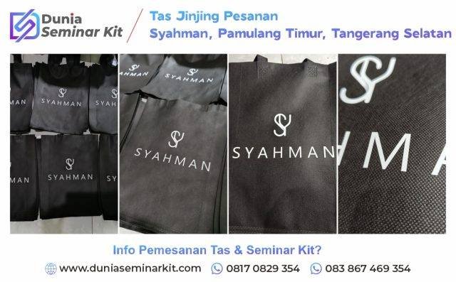 Tas Seminar Jinjing Pesanan Syahman Pamulang Tangerang Selatan
