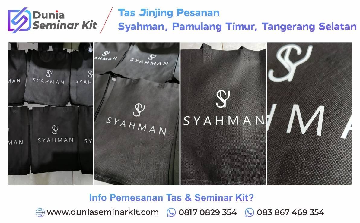 Tas Seminar Jinjing Pesanan Syahman Pamulang Tangerang Selatan