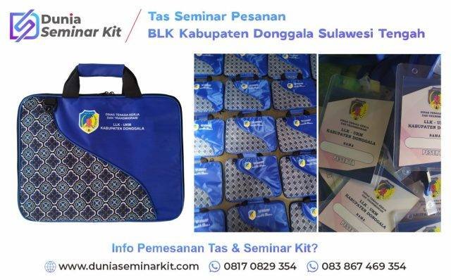 Konveksi Tas Seminar Kit Pesanan BLK Donggala Sulawesi Tengah