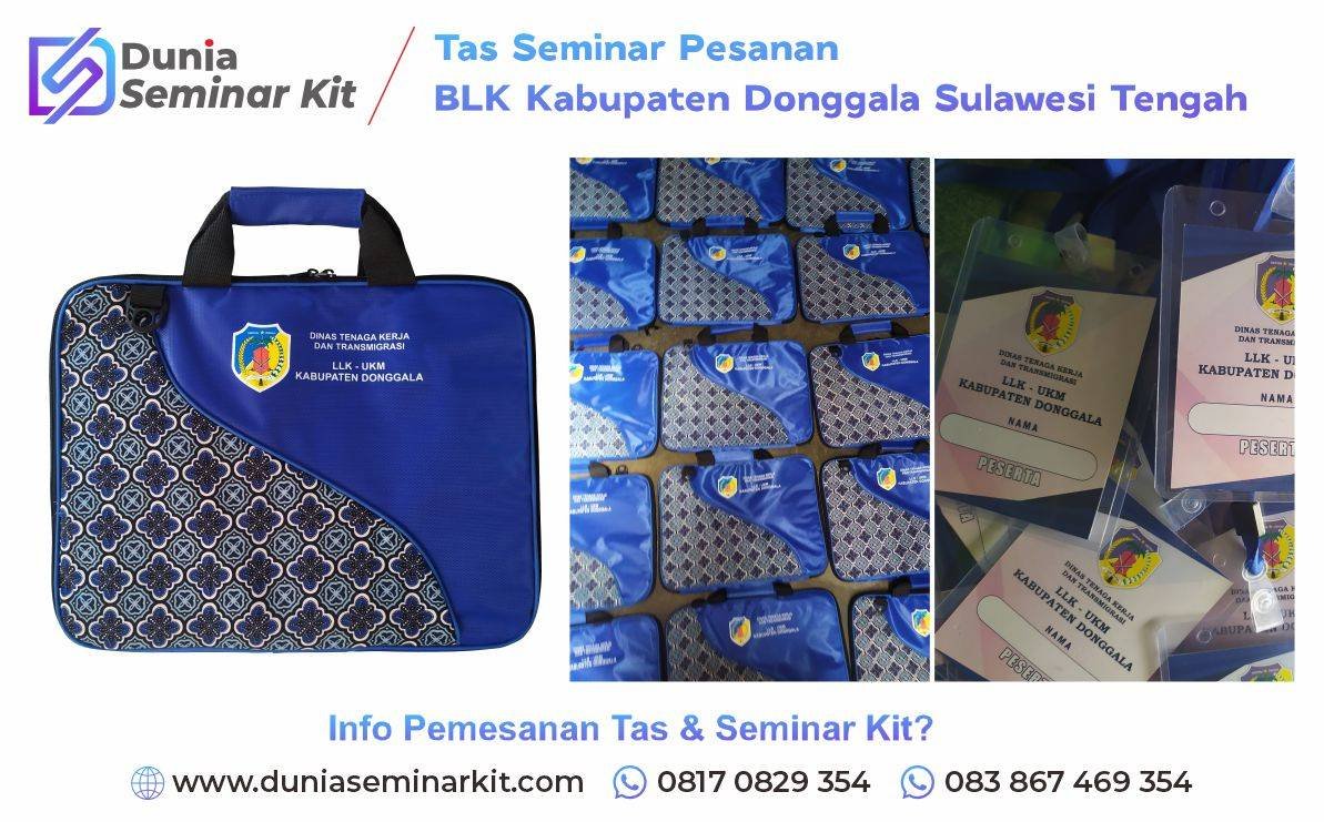 Konveksi Tas Seminar Kit Pesanan BLK Donggala Sulawesi Tengah