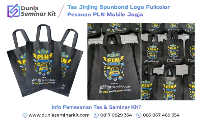 Konveksi Tas Seminar Kit Jinjing Spunbond Furing PLN Mobile Jogja
